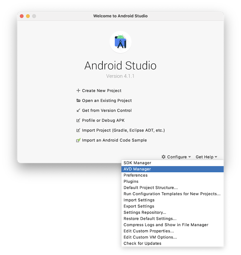 run android studio emulator mac